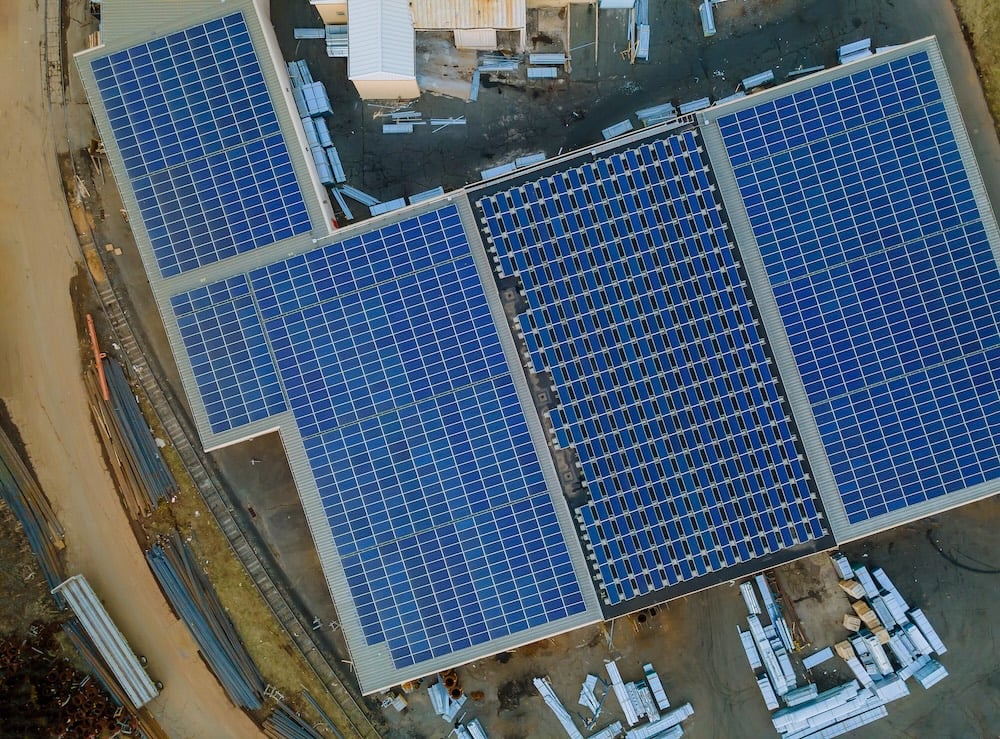 Photovoltaik Anlagen aus der Vogelperspektive